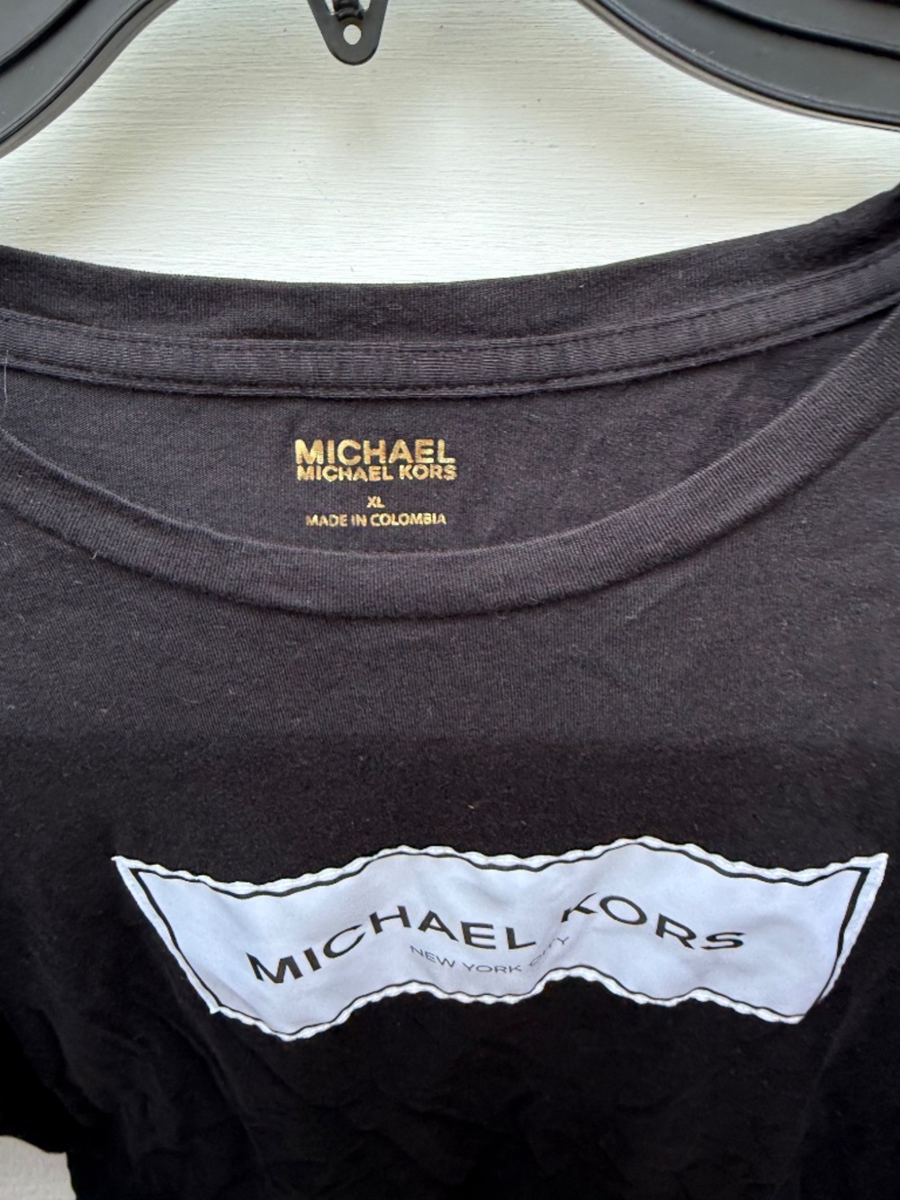 Michael Kors Unisex Empire Short Sleeve Crewneck Flagship Logo T-Shirt XL - Picture 7 of 10